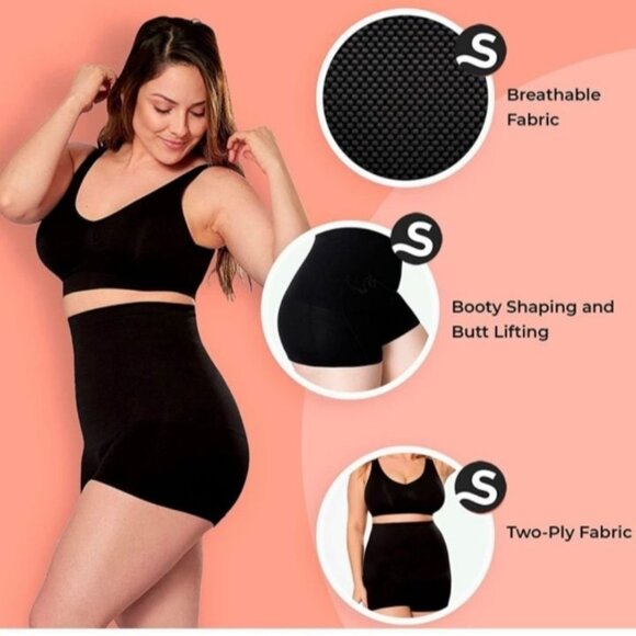 NEW Empetua Shapermint All Day Every Day High-Waisted Shaper Boyshort 4XL Nude - Picture 4 of 10